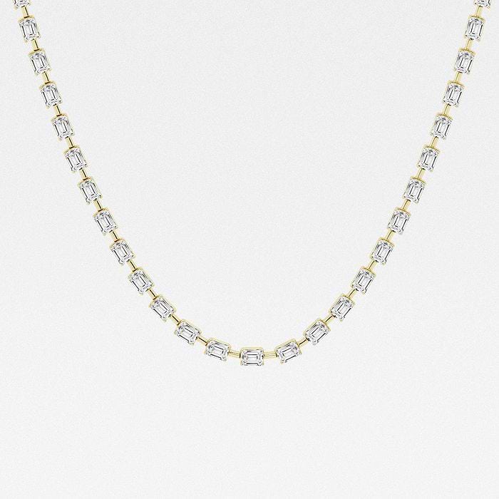 East West Link Emerald Fashion Necklace